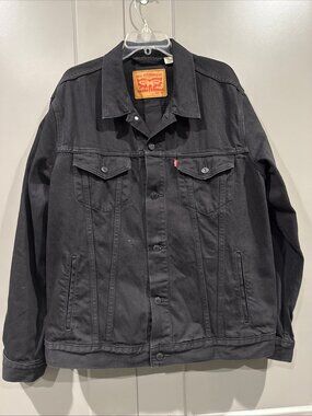 Levis Trucker Jacket Denim Jacket Levis Color Polish Black XL